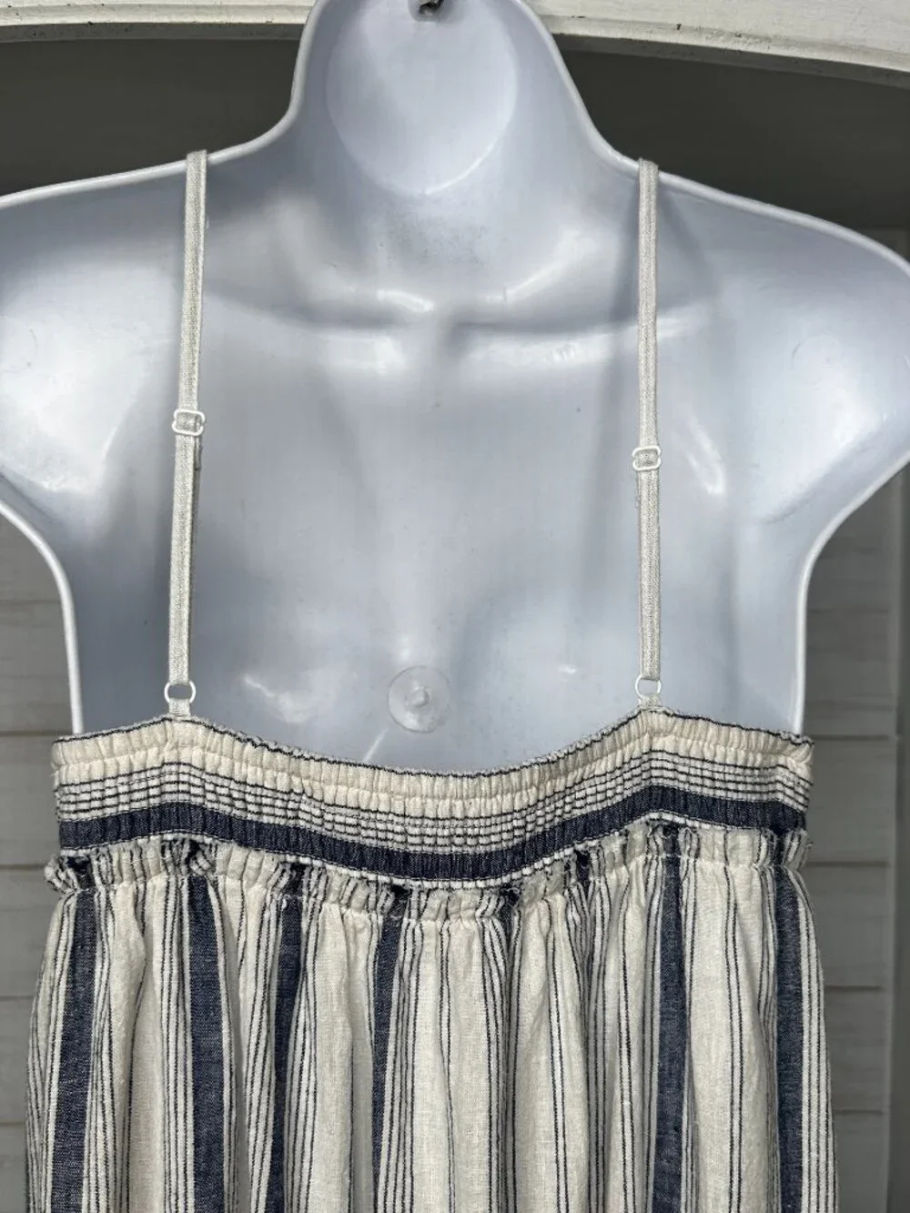 J. Crew Womens Chambray Cover-Up Dress in Blue and White Stripes Size Medium